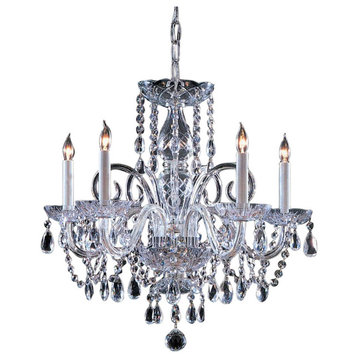Crystorama 1005-PB-CL-MWP Traditional Crystal - Five Light Chandelier