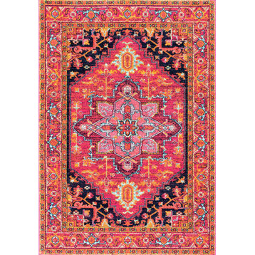nuLOOM Fancy Persian Vonda Traditional Vintage Area Rug, Pink, 2'6"x14'