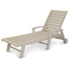 POLYWOOD Signature Chaise With Wheels, Sand