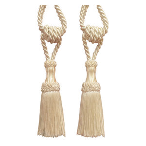Navy Taupe 3.5/" Double Tassel Tieback Captains Pride Invidual