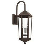 Capital Lighting - Capital Lighting 926932OZ Ellsworth - 12.5" Three Light Outdoor Wall Lantern - Shade Included: TRUE  Warranty: 1 Year  Room Type: ExteriorEllsworth 12.5" Three Light Outdoor Wall Lantern Oiled Bronze Clear Glass *UL: Suitable for wet locations*Energy Star Qualified: n/a  *ADA Certified: n/a  *Number of Lights: Lamp: 3-*Wattage:60w E12 Candelabra Base bulb(s) *Bulb Included:No *Bulb Type:E12 Candelabra Base *Finish Type:Oiled Bronze