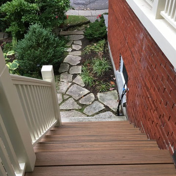 TREX roof deck and vintage cedar railings and pannel
