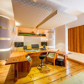 Castle Mastering Studio. Featuring Arqen acoustic diffusers built into the walls