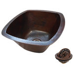 SimplyCopper - 16" Rustic Farmhouse Copper Kitchen Bar Prep Sink with a 3.5"  Strainer Drain - Welcome to Simply Copper
