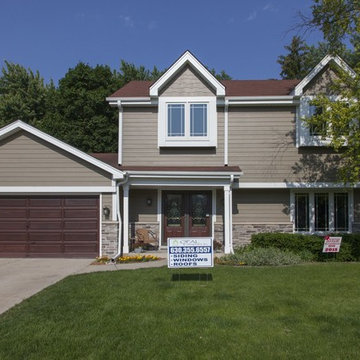 A Sharp new exterior with Andersen Windows & Hardie Siding in Naperville