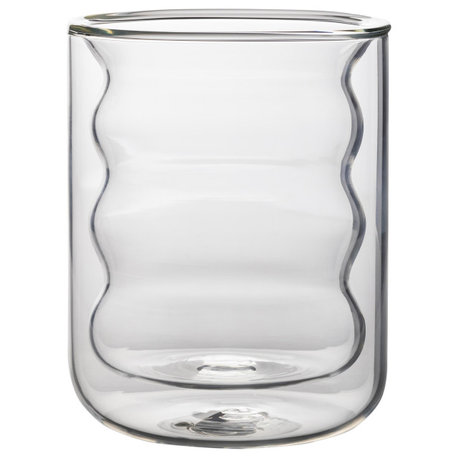 Waves Clear Water Glass, Set of 4