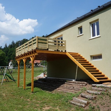 Terrasse en mélèze de Sibérie profil "rainuré"