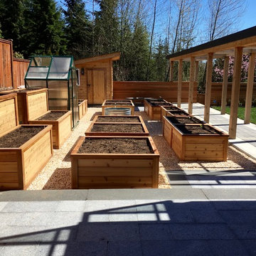 After view at patio level, looking South over the grow zone