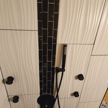 Shower Room Combo-Tile, Paint, Trim, Walls