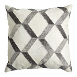 COWHIDE PILLOW COVER &ndash; 3D DIAMOND - NEW - Decorative Pillows