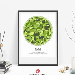 TAURUS Zodiac Constellation Poster - Abstract Modern Art Gallery Quality Gicl&eacute;e - Prints And Posters