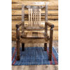 Montana Woodworks Homestead Transitional Solid Wood Captain's Chair in Brown