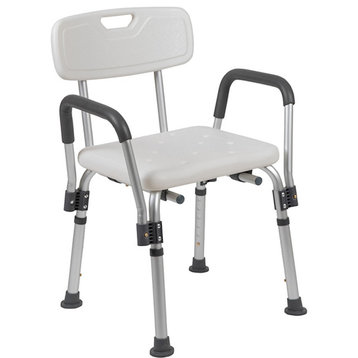 Flash Hercules Bath/Shower Chair/Adjustable Back, White