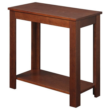 Transitional Design Chair side End Table, Mahogany