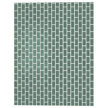 Anacleto Ceramic Pressed 1"x2" Mosaic Tile, Green