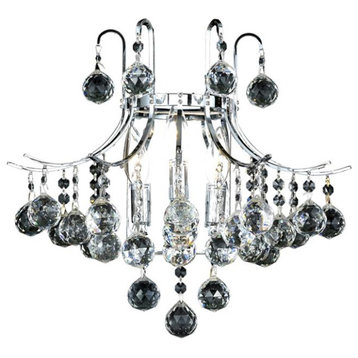 Toureg 3 Light Wall Sconce in Chrome with Clear Royal Cut Crystal