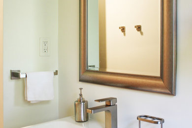 Example of a powder room design in Boston