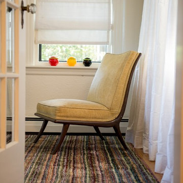 Organic Linen Drapes & Silk Shades - Both White