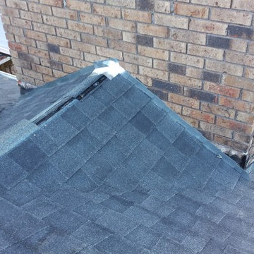 Building a Cricket behind a chimney.