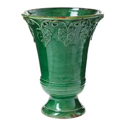 Vietri Rustic Garden Green Leaf Planter - Indoor Pots And Planters