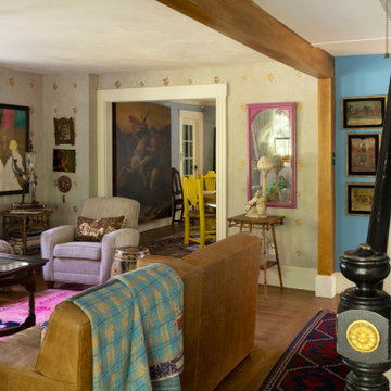 Artists' Farm House Color-filled Living Room