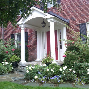 Classic Portico on Brick Colonial