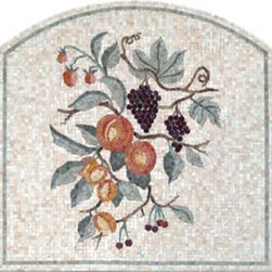 Arched Fruit Panel Mosaic Feature Box - Tile