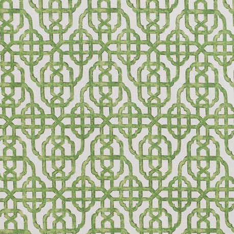 Imperial Jade Green Lattice 84" Shower Curtain, Unlined