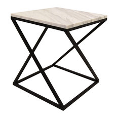 Threehands Side Tables And End Houzz Three Hands Corp Metal And Marble Accent Table Side Tables End