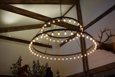 Inspiration for a mid-sized craftsman foyer remodel in Other with white walls