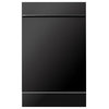 18" Compact Black Stainless Steel Dishwasher, Modern Handle