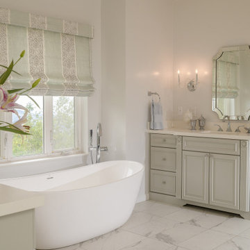 A Neo-Classical Contemporary Spa Bathroom