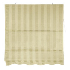 Besting Contemporary Roman Shades For 2018 Houzz Oriental Furniture Striped Roman Shades Cream 24 In X72