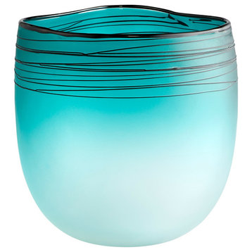 Cyan Kapalua Vase 10895 - Blue and White