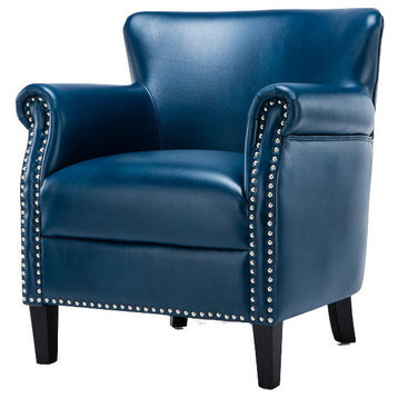 Holly Club Chair, Navy Blue