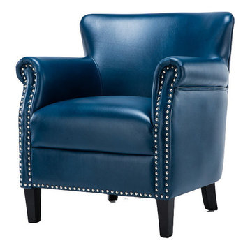 Holly Club Chair, Navy Blue