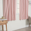 Solid Cotton Blackout Curtain, Pink, 52"x84"
