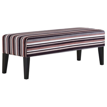 Tanner Stripe Upholstered Fabric Bench