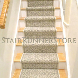 Straight Staircase Stair Runner Installations - Hall And Stair Runners