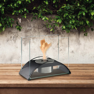 Sunset Matte Black Tabletop Fireplace