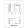 Empava Acrylic Walk-in Tub Freestanding Soaking SPA Bathtub With Door, 52.5"