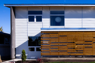 Contemporary exterior home idea in Edmonton
