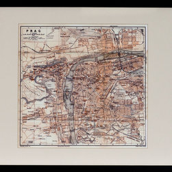 Ward Maps - Vintage Reproduction Map of Prague - Artwork