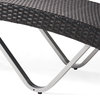 GDF Studio Manuela Outdoor Single Multibrown Wicker Chaise Lounge Chair