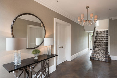 Inspiration for a contemporary hallway remodel in London
