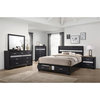 Pemberly Row Contemporary Eastern King 2-drawer Wood Storage Bed Black