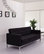 Hercules Lacey Series Contemporary Black Leather Sofa with Steel Frame