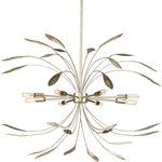 Progress Lighting - Mariposa 8-Light Gilded Silver Luxe Pendant Hanging Light - Take a naturalistic approach to modern room design with the Mariposa Collection 8-Light Gilded Silver Contemporary Hanging Pendant Light.