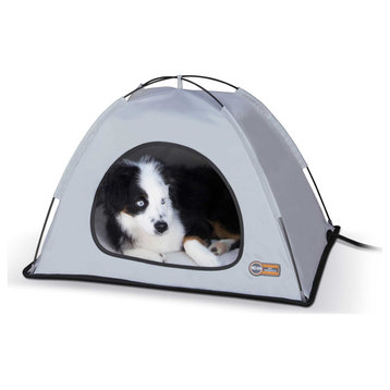 K&H Pet Products Pet Thermo Tent Medium Gray 26.5"x30.5"x14"
