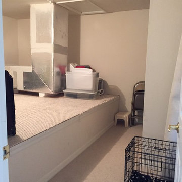 AFTER: Organized & cleaned attic crawl space organization